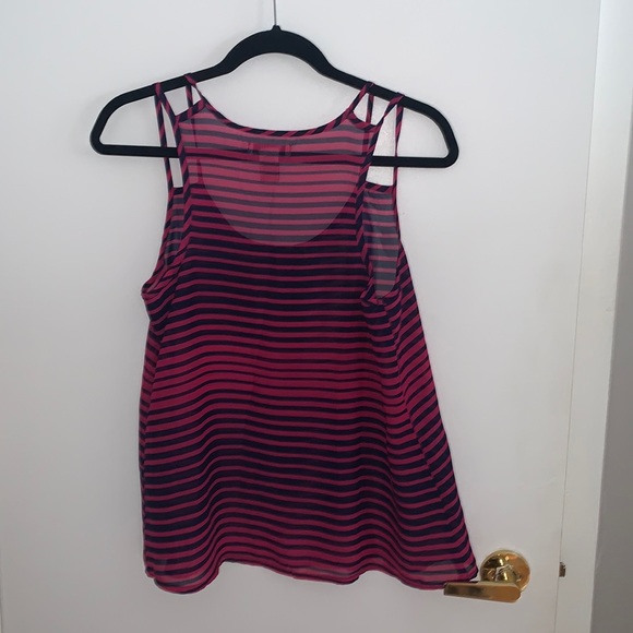 [M]👚PINKY striped tank top - Picture 2 of 6